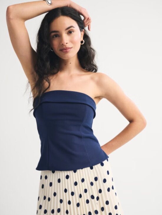 Abercrombie & Fitch Tops - NWT Abercrombie & Fitch Bra- Free Strapless Top- Midnight Blue